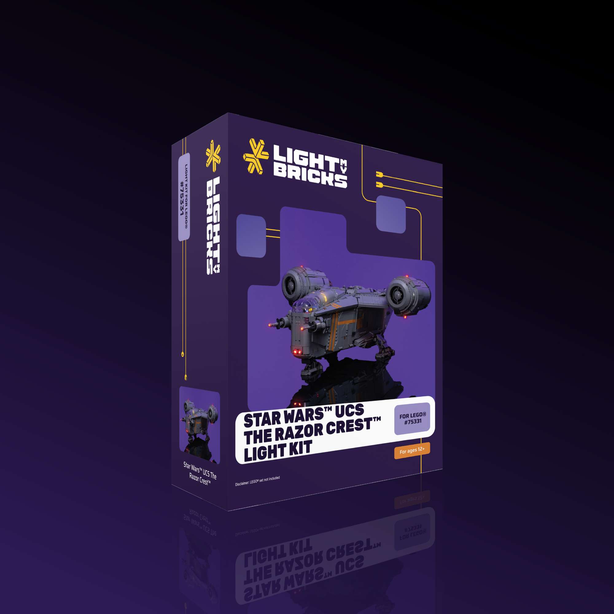 Light My Bricks (LMB) 2.0 Light kit for LEGO #75331 UCS Razor Crest Packaging