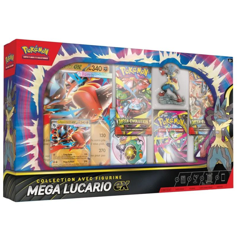 Pokémon 10-10066-102 Coffret Premium Figurine Mega Lucario – French