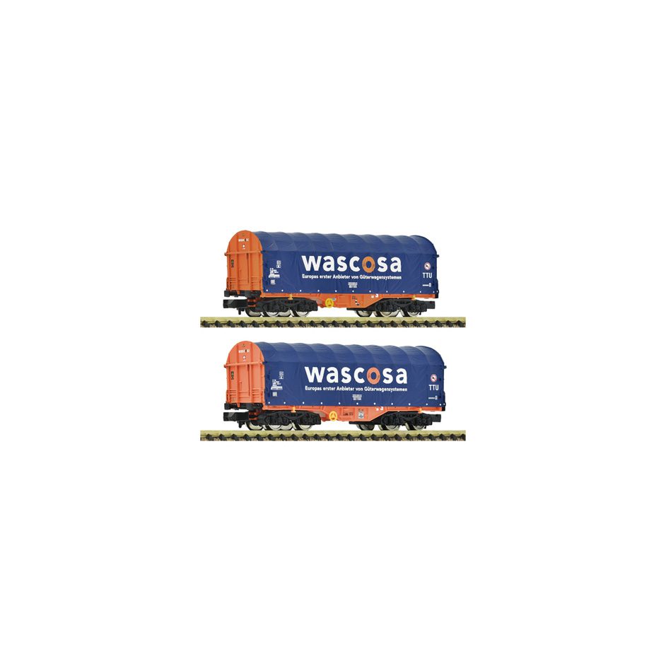 2 piece set: Slide tarpaulin wagons, Wascosa