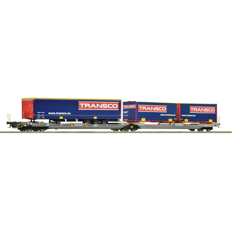 Articulated double-pocket wagon T3000e, HUPAC