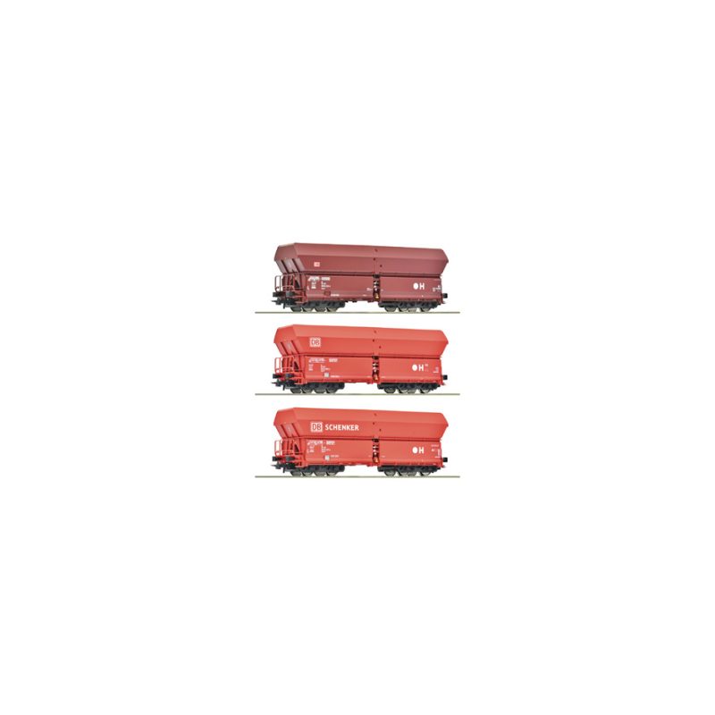 3 piece set: Self unloading hopper wagons, DB AG