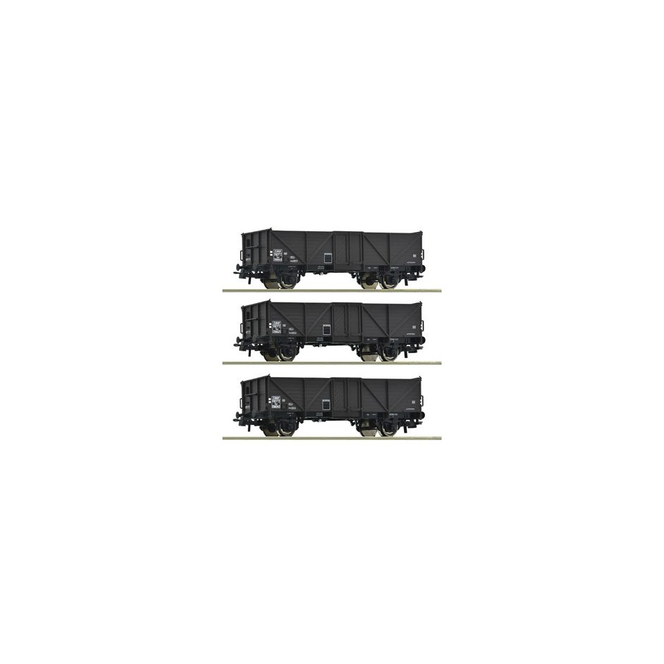 3 piece set: Open goods wagons, SNCF