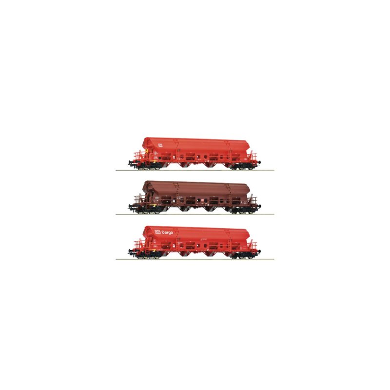 3 piece set: Swivel roof wagons, DB AG