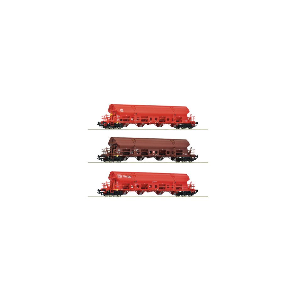 3 piece set: Swivel roof wagons, DB AG