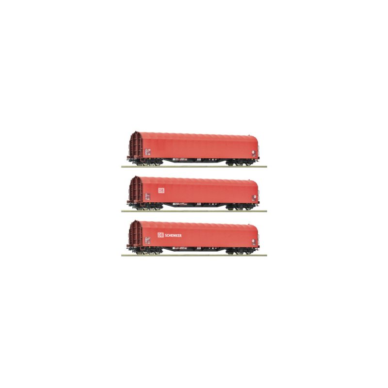 3 piece set: Sliding tarpaulin wagons, DB AG