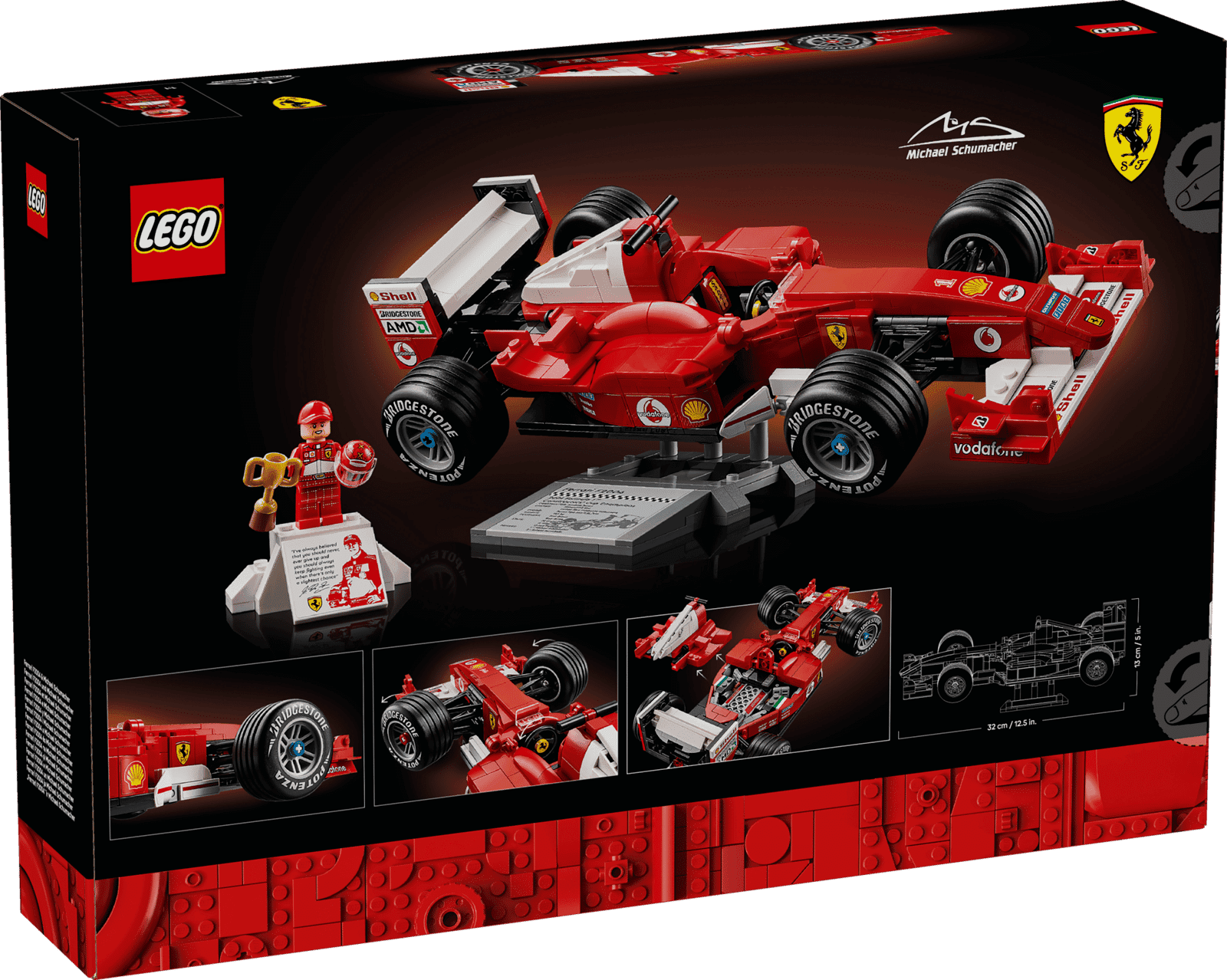 LEGO Icons Ferrari F2004 & Michael Schumacher 11375 Packaging