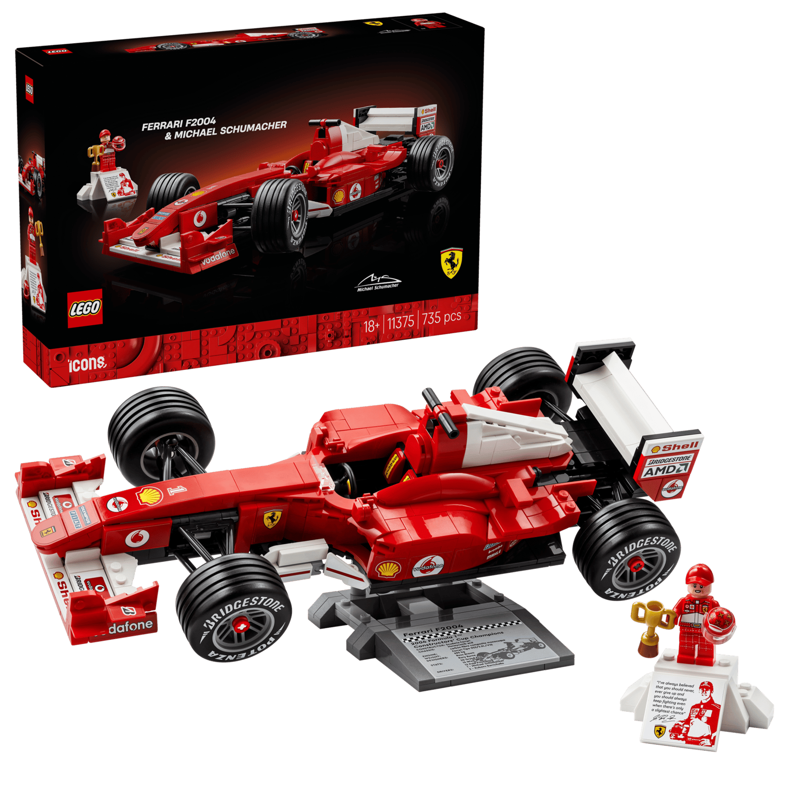 LEGO Icons Ferrari F2004 & Michael Schumacher 11375