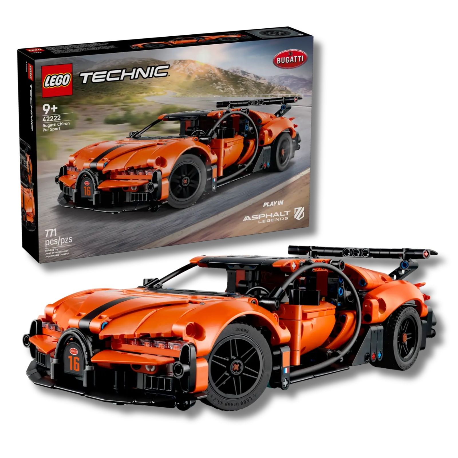 LEGO Technic 42222 Bugatti Chiron Pur Sport Hypercar