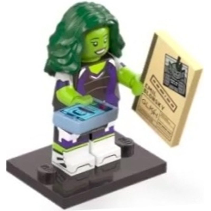 LEGO Minifigure She-Hulk, Marvel Studios, Series 2 (Complete Set with Stand and Accessories) colmar2-5
