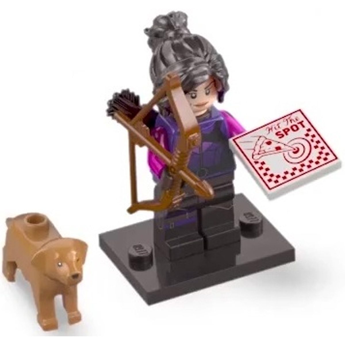 LEGO Minifigure Kate Bishop, Marvel Studios, Series 2 (Complete Set with Stand and Accessories) colmar2-7