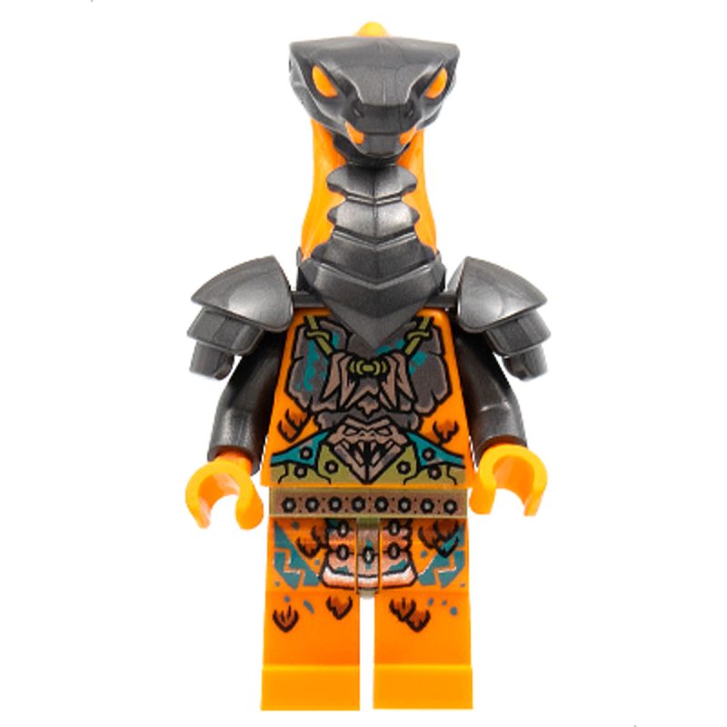 LEGO Minifigure Boa Destructor – Breastplate Torso, Pearl Dark Gray Head, Shoulder Pads nj00718