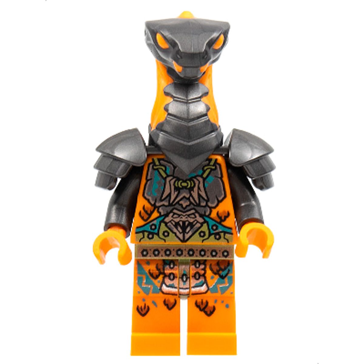 LEGO Minifigure Boa Destructor – Breastplate Torso, Pearl Dark Gray Head, Shoulder Pads nj00718