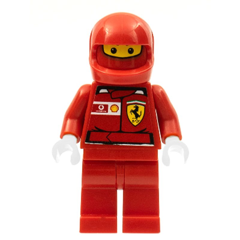 LEGO Minifigure F1 Ferrari Pit Crew Member – with Vodafone Shell Torso Stickers rac025s