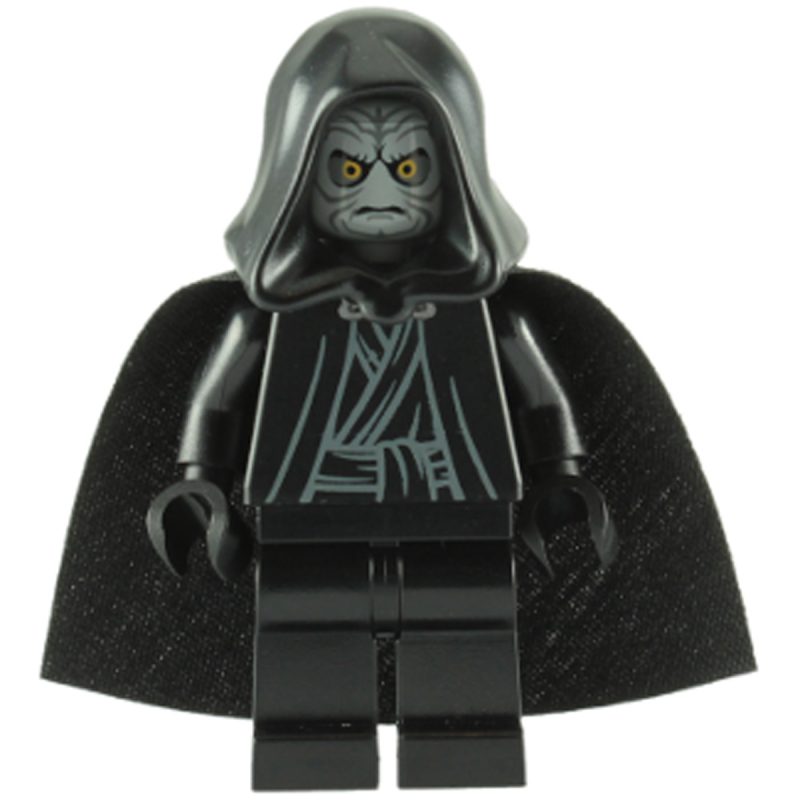 LEGO Minifigure Emperor Palpatine – Light Bluish Gray Head, Black Hands sw0210