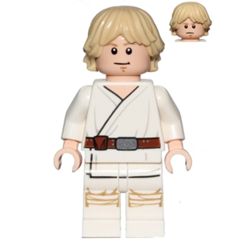 LEGO Minifigure Luke Skywalker (Tatooine, White Legs, Stern / Smile Face Print) sw0778