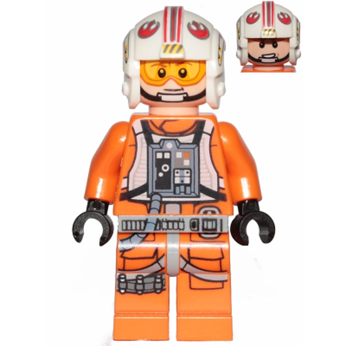 LEGO Minifigure Luke Skywalker (Pilot, Printed Legs, Visor Up / Down) sw0991