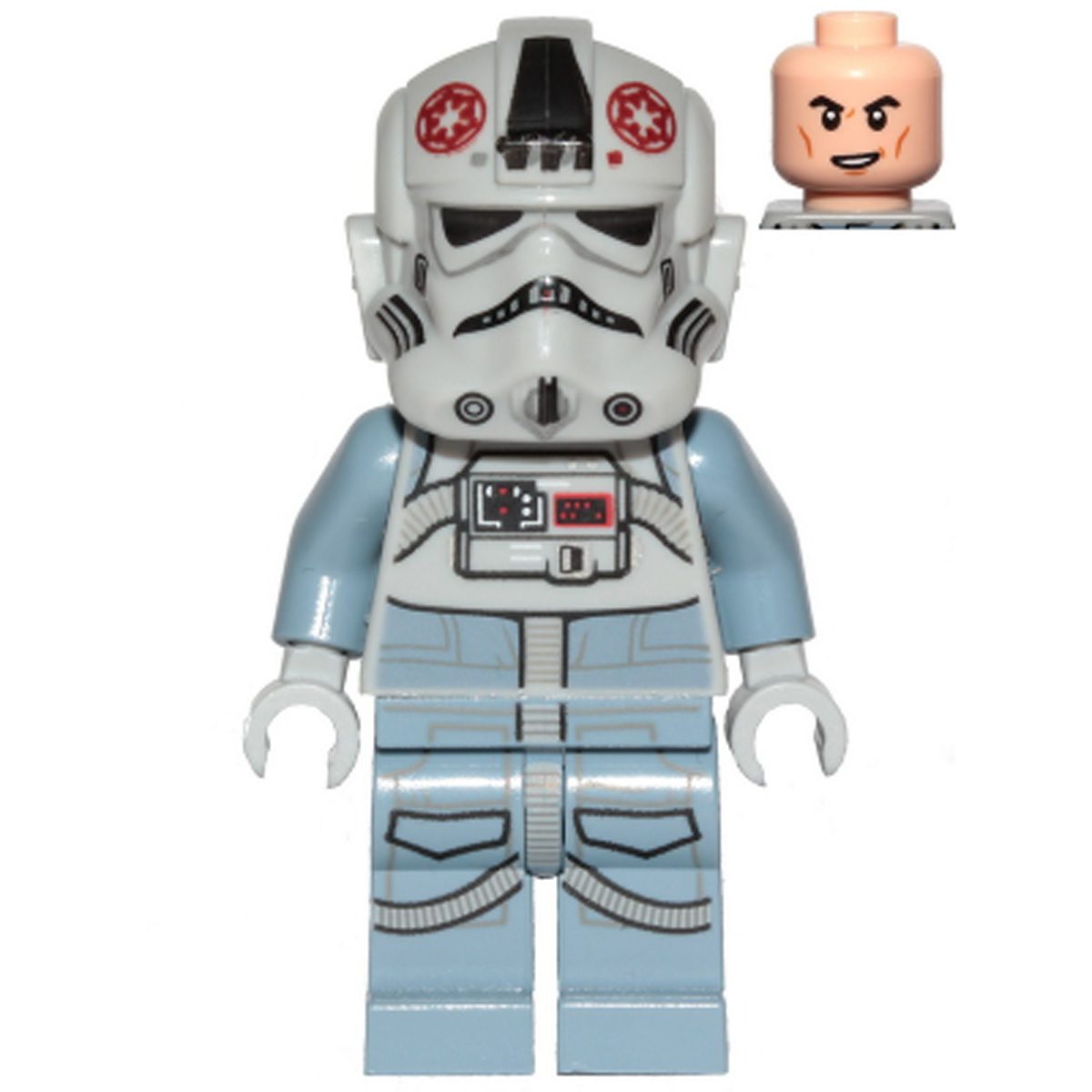 LEGO Minifigure AT-AT Driver – Dark Red Imperial Logo, Cheek Lines, Smile sw1105