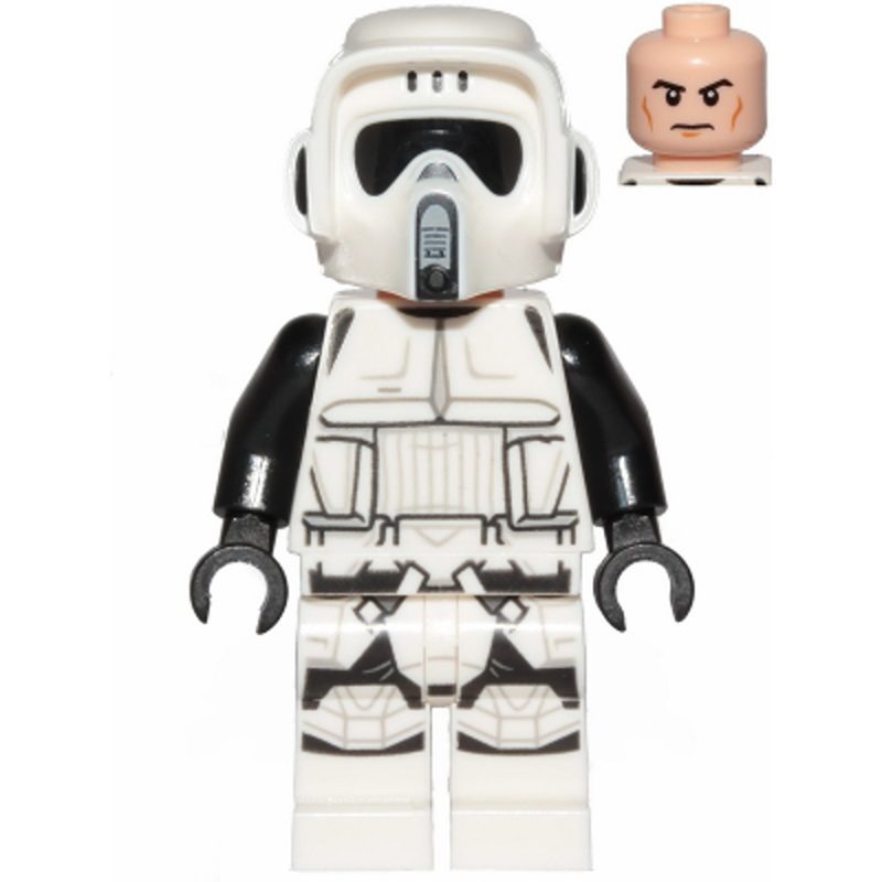 LEGO Minifigure Imperial Scout Trooper – Male, Dual Molded Helmet, Light Nougat Head, Cheek Lines sw1116