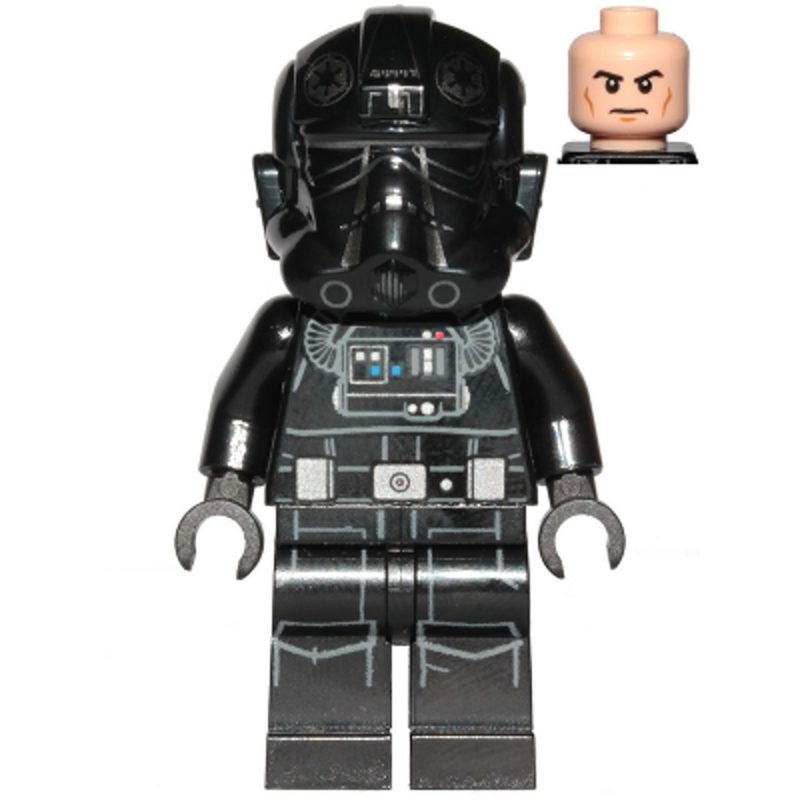 LEGO Minifigure Imperial TIE Fighter Pilot – Light Nougat Head, Frown sw1138