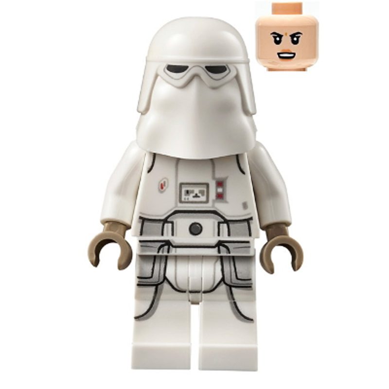 LEGO Minifigure Snowtrooper – Female, Printed Legs, Dark Tan Hands, Light Nougat Head, Angry Smile sw1178