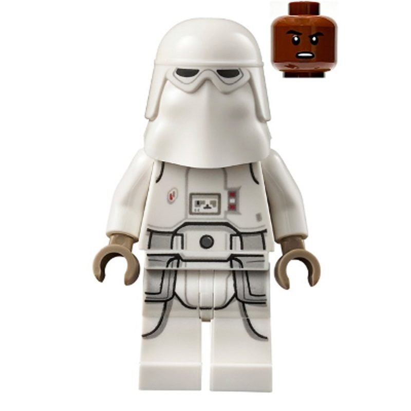 LEGO Minifigure Snowtrooper – Male, Printed Legs, Dark Tan Hands, Reddish Brown Head, Grimace sw1179