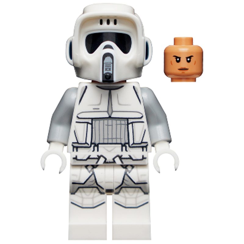 LEGO Minifigure Imperial Scout Trooper, Hoth – Female, Dual Molded Helmet, Nougat Head, Smirk sw1182