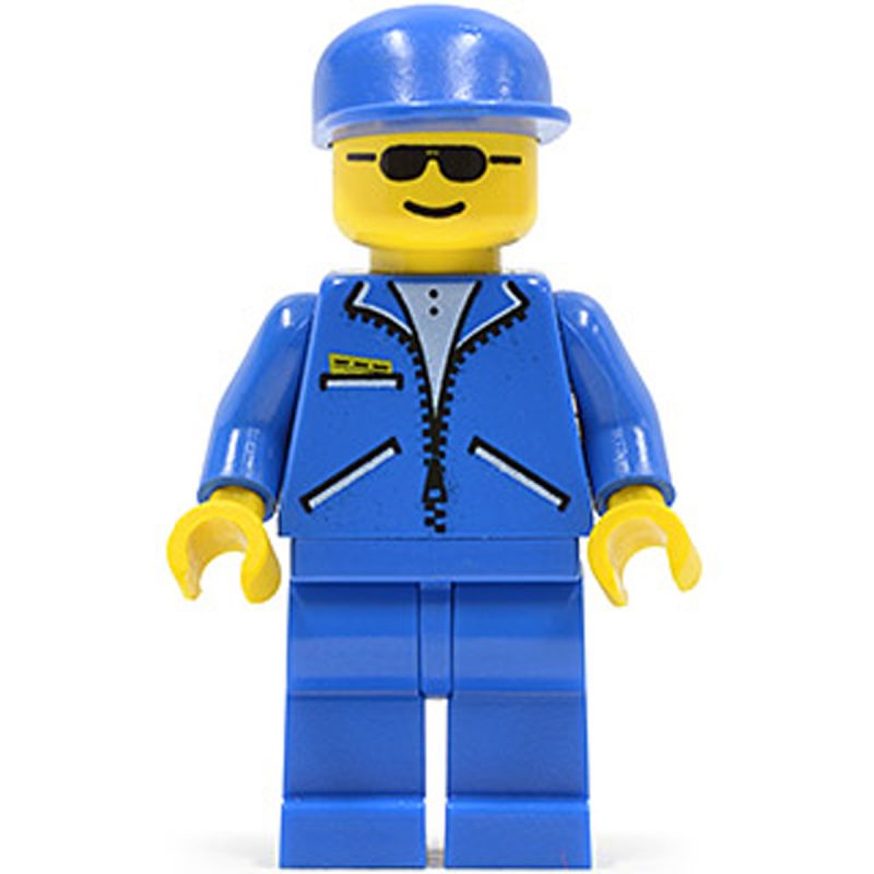 LEGO Minifigure Jacket Blue – Blue Legs, Blue Cap tel004
