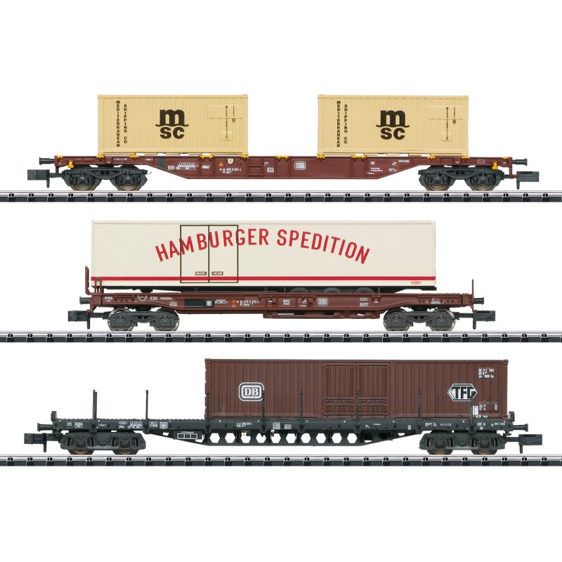 Minitrix "Container Service" Freight Car Set 18702