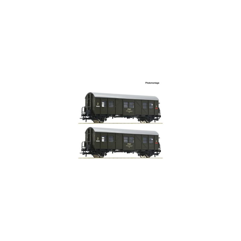 Roco 6200195 2 Piece Set: Auxiliary Passenger Coaches, PKP