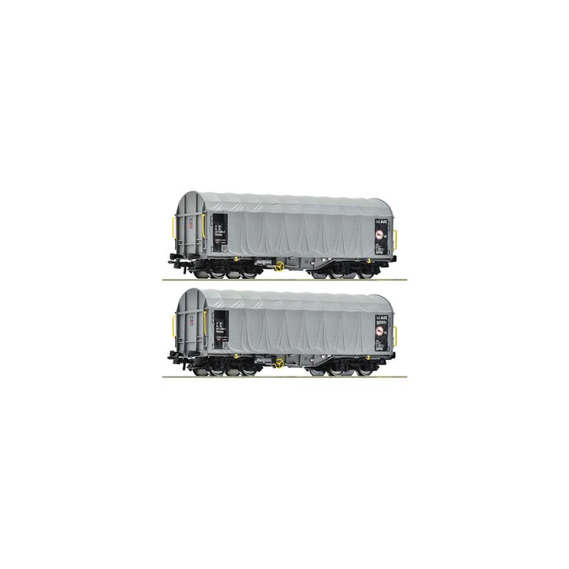 Roco 6600144 2 Piece Set: Sliding Tarpaulin Wagons, CD
