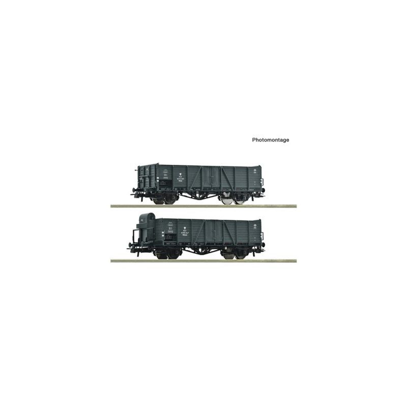 Roco 6600216 2 Piece Set: Open Goods Wagons, PKP