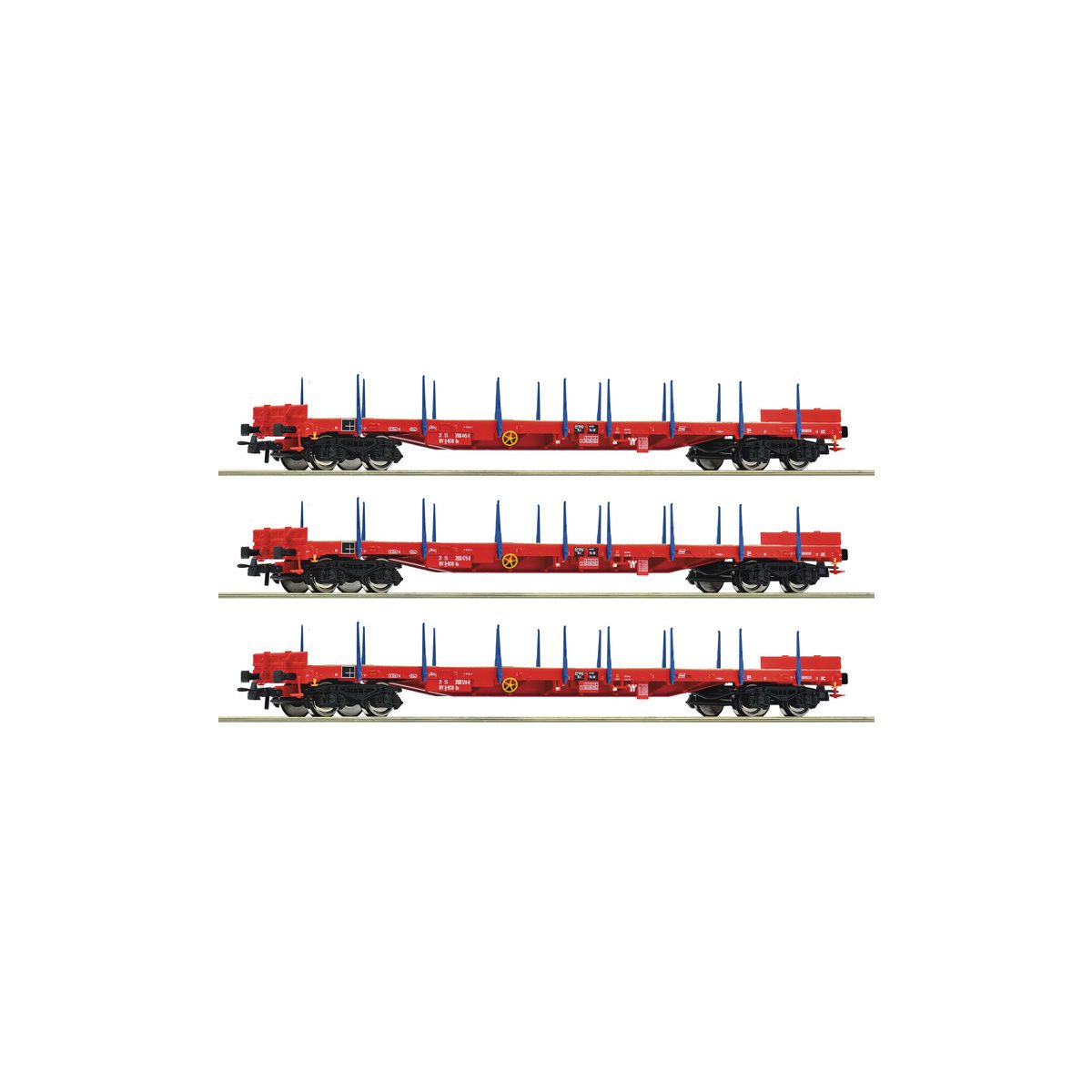 Roco 6600219 3 Piece Set: Stake Wagons, RCW