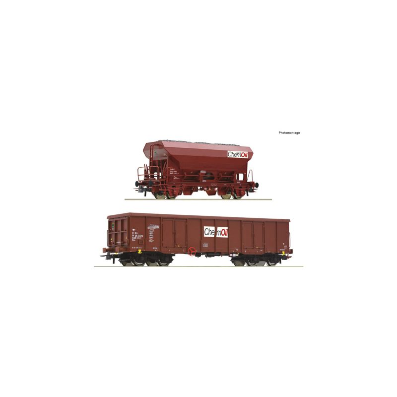 Roco 6600221 2 Piece Set: Goods Wagons, Chemoil