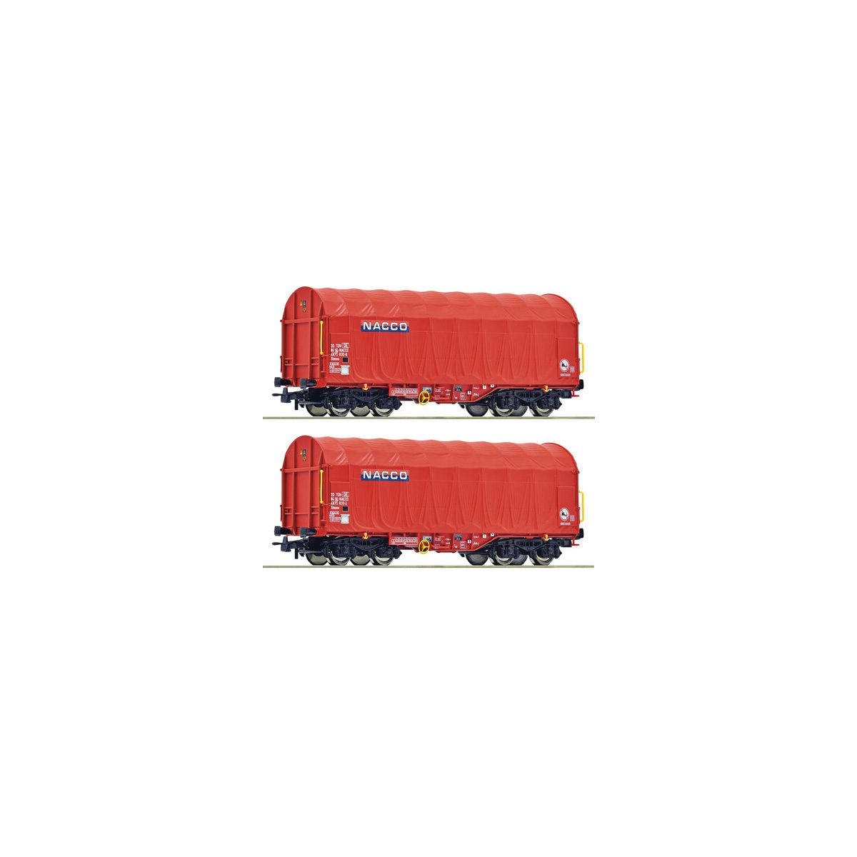 Roco 6600226 2 Piece Set: Sliding Tarpaulin Wagons, NACCO
