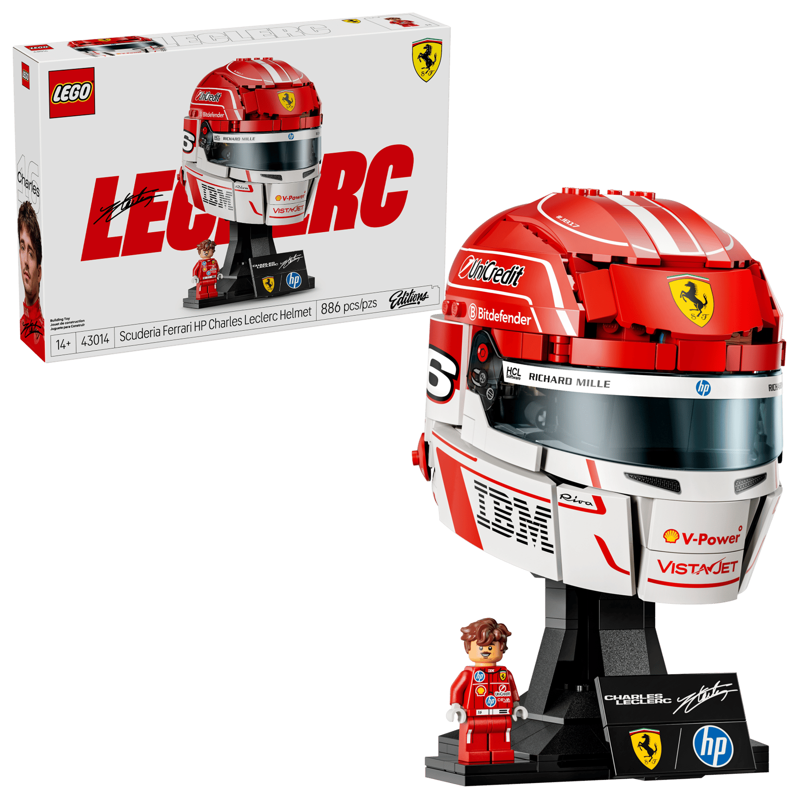 LEGO Scuderia Ferrari HP Charles Leclerc Helmet 43014