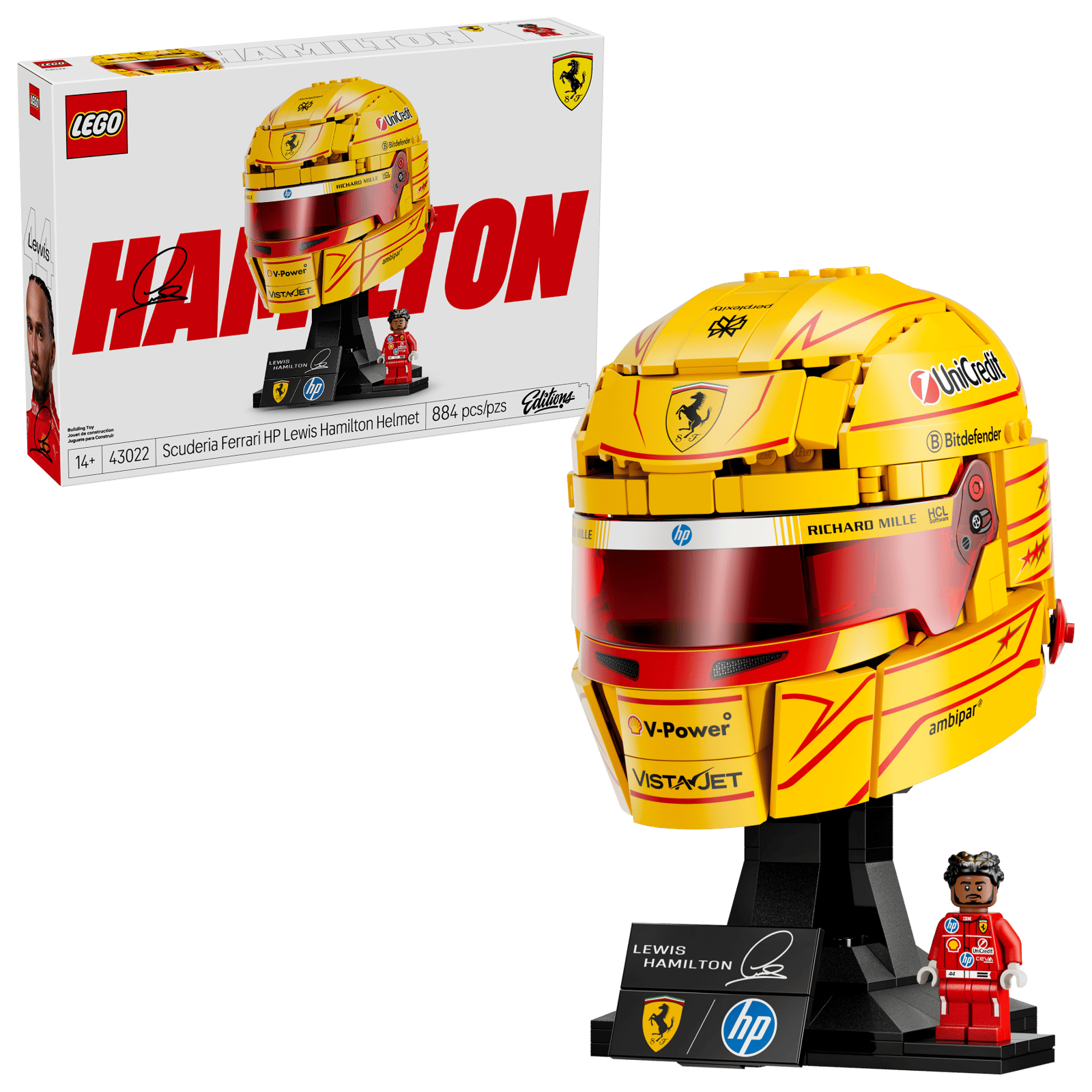 LEGO Scuderia Ferrari HP Lewis Hamilton Helmet 43022