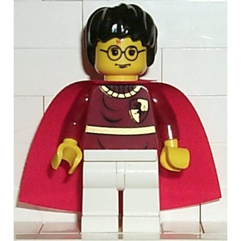 LEGO Minifigure hp019 Harry Potter – Dark Red Quidditch Uniform with Red Cape