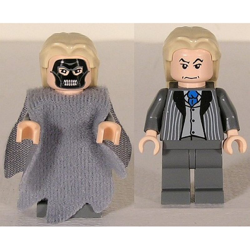 LEGO Minifigure hp073b Death Eater (Lucius Malfoy) – Light Bluish Gray Dementor Style Cape