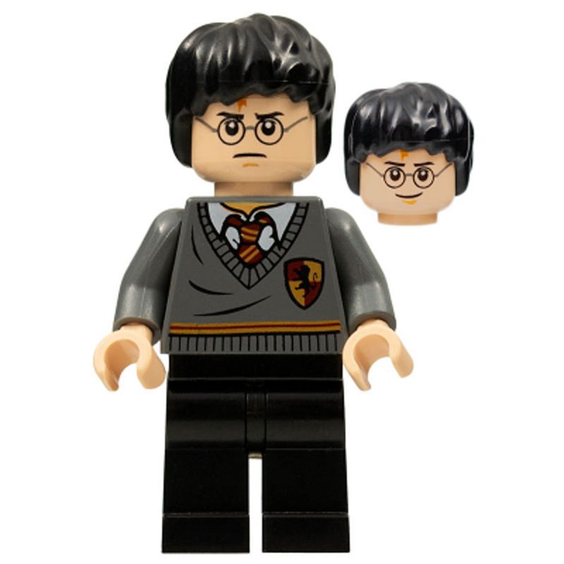 LEGO Minifigure hp094 Harry Potter – Gryffindor Stripe and Shield Torso, Black Legs