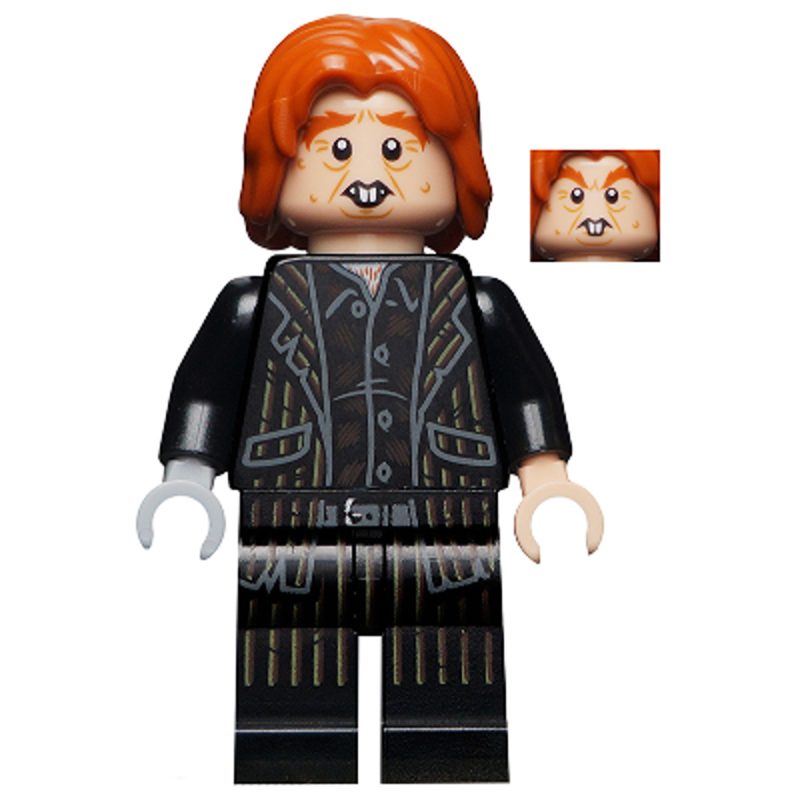 LEGO Minifigure hp196 Peter Pettigrew (Wormtail) – Black Suit, Light Bluish Gray Right Hand
