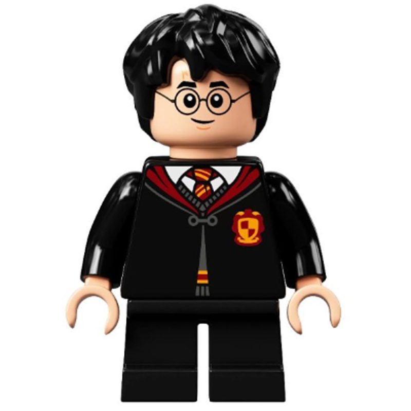 LEGO Minifigure hp281 Harry Potter – Gryffindor Robe Clasped, Sweater, Shirt and Tie, Black Short Legs