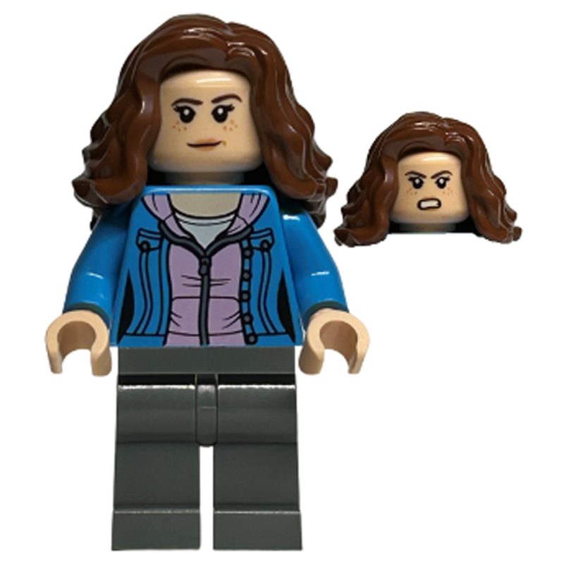 LEGO Minifigure hp409 Hermione Granger – Dark Azure Jacket over Bright Pink Hoodie
