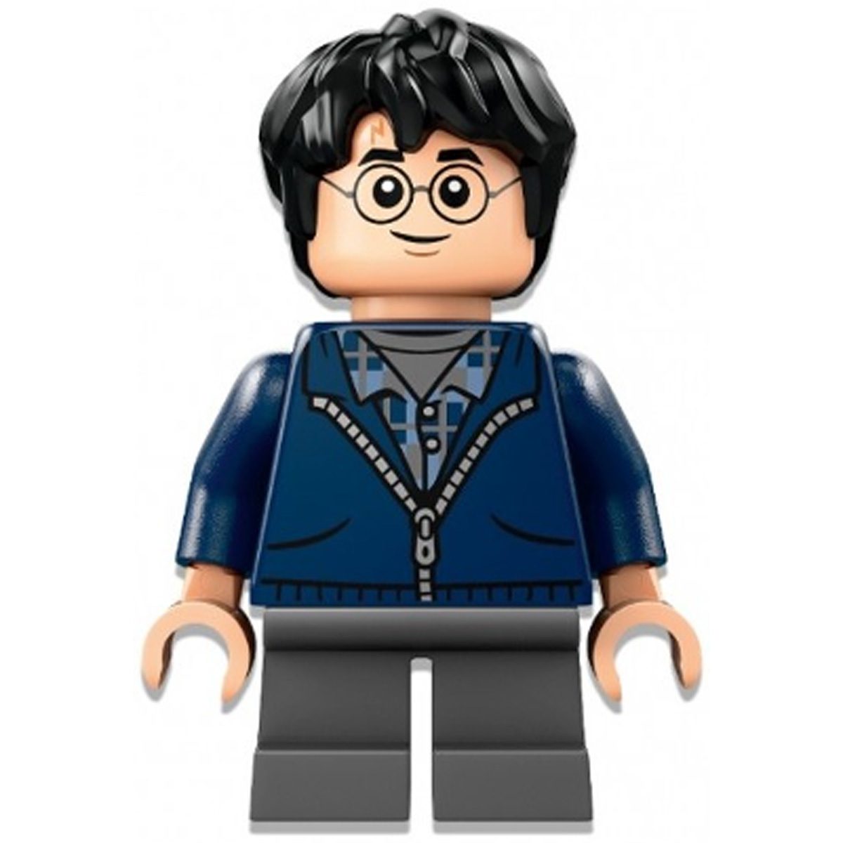 LEGO Minifigure hp495 Harry Potter – Dark Blue Hoodie, Dark Bluish Gray Short Legs