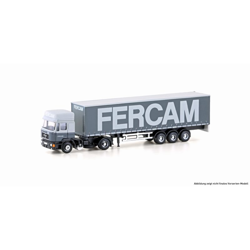 Minis MAN F90 Curtain-Sided Semi-Trailer Truck FERCAM LC4070