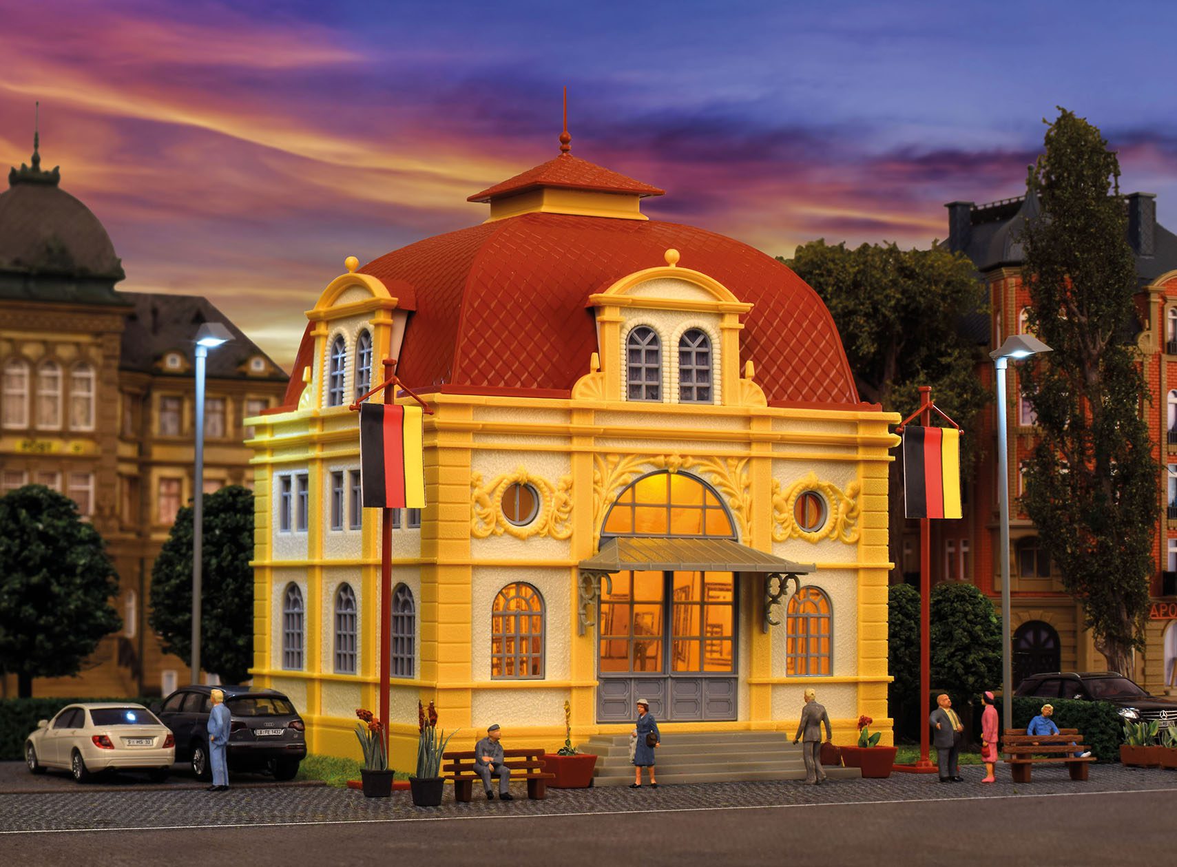 Vollmer Embassy Building with LED Lighting, Functional Kit 42004