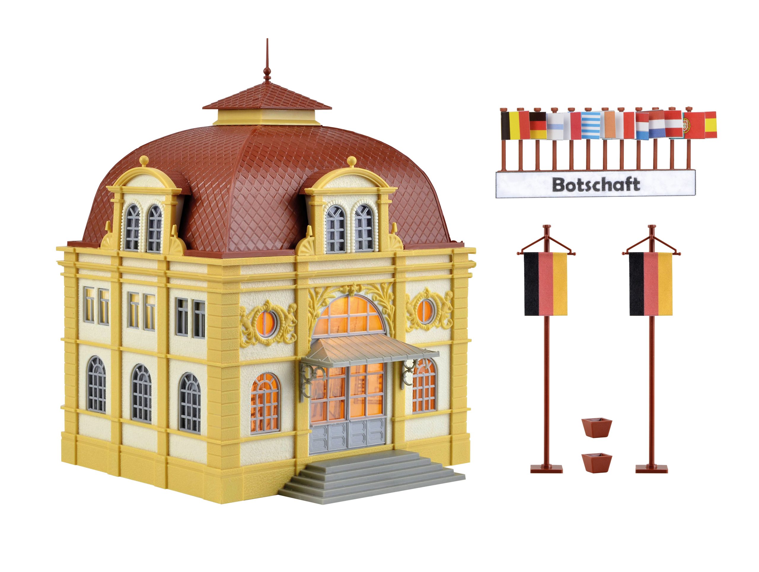 Vollmer Embassy Building with LED Lighting, Functional Kit 42004