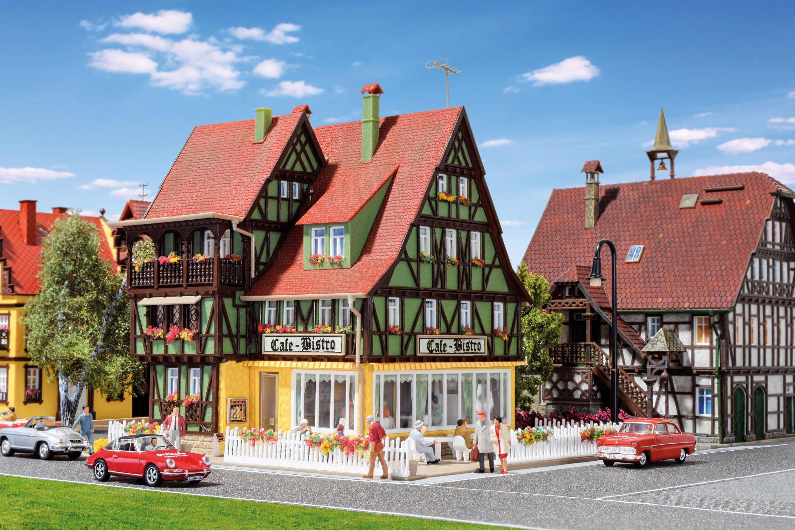 Vollmer Café-Bistro with Interior and LED Lighting, Functional Kit 43695