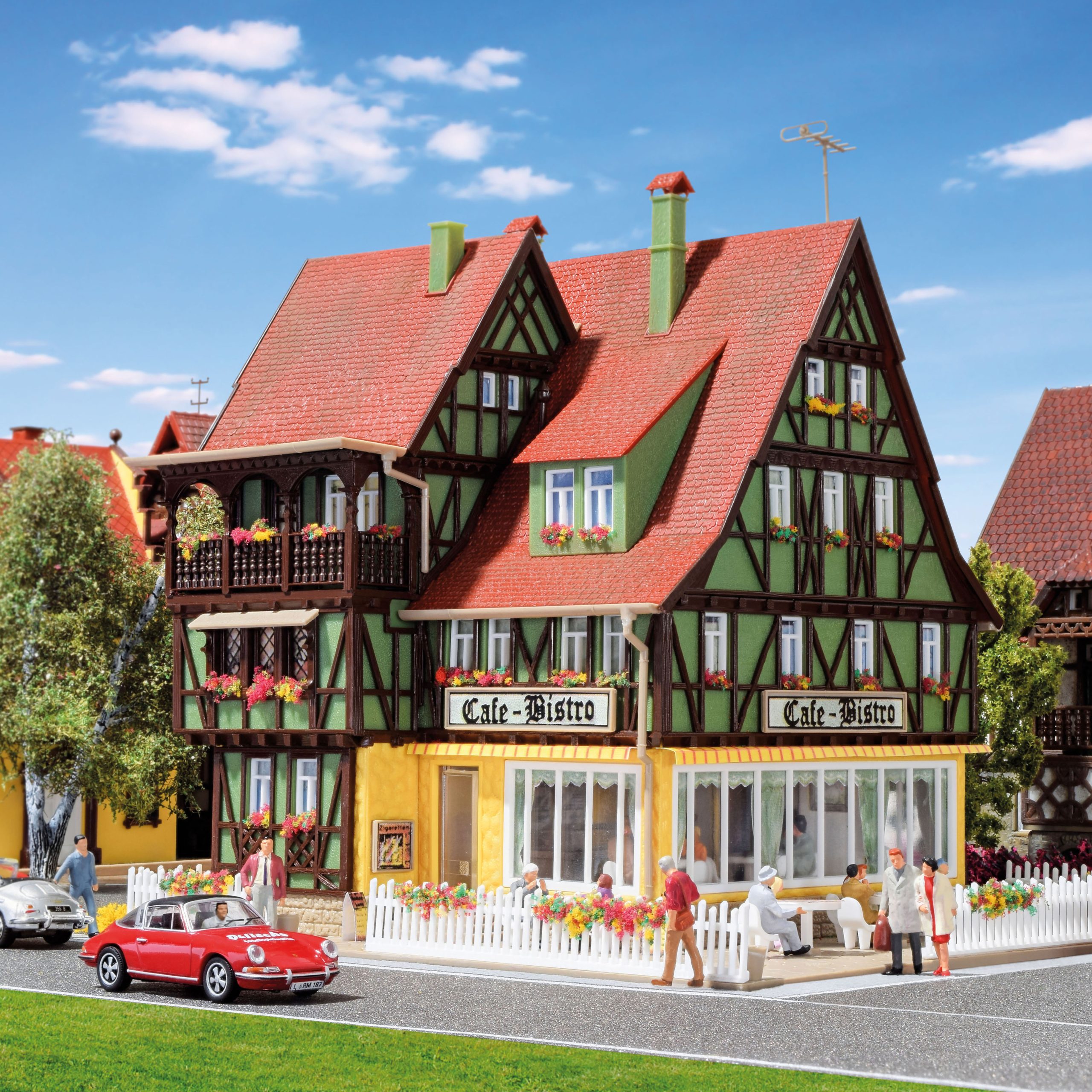 Vollmer Café-Bistro with Interior and LED Lighting, Functional Kit 43695