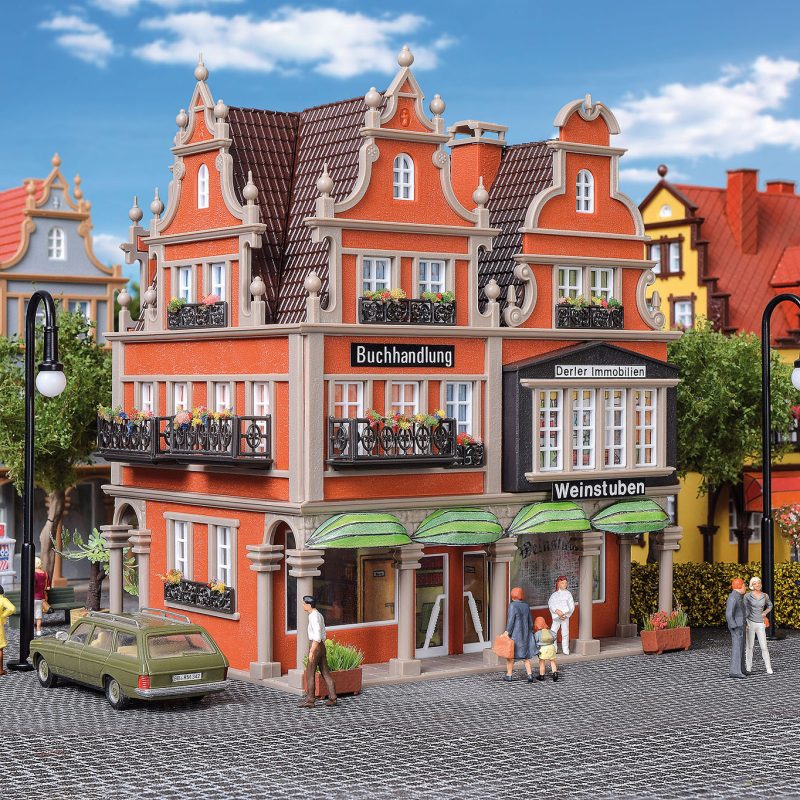 Vollmer Bookshop with Interior and LED-Lighting 43842