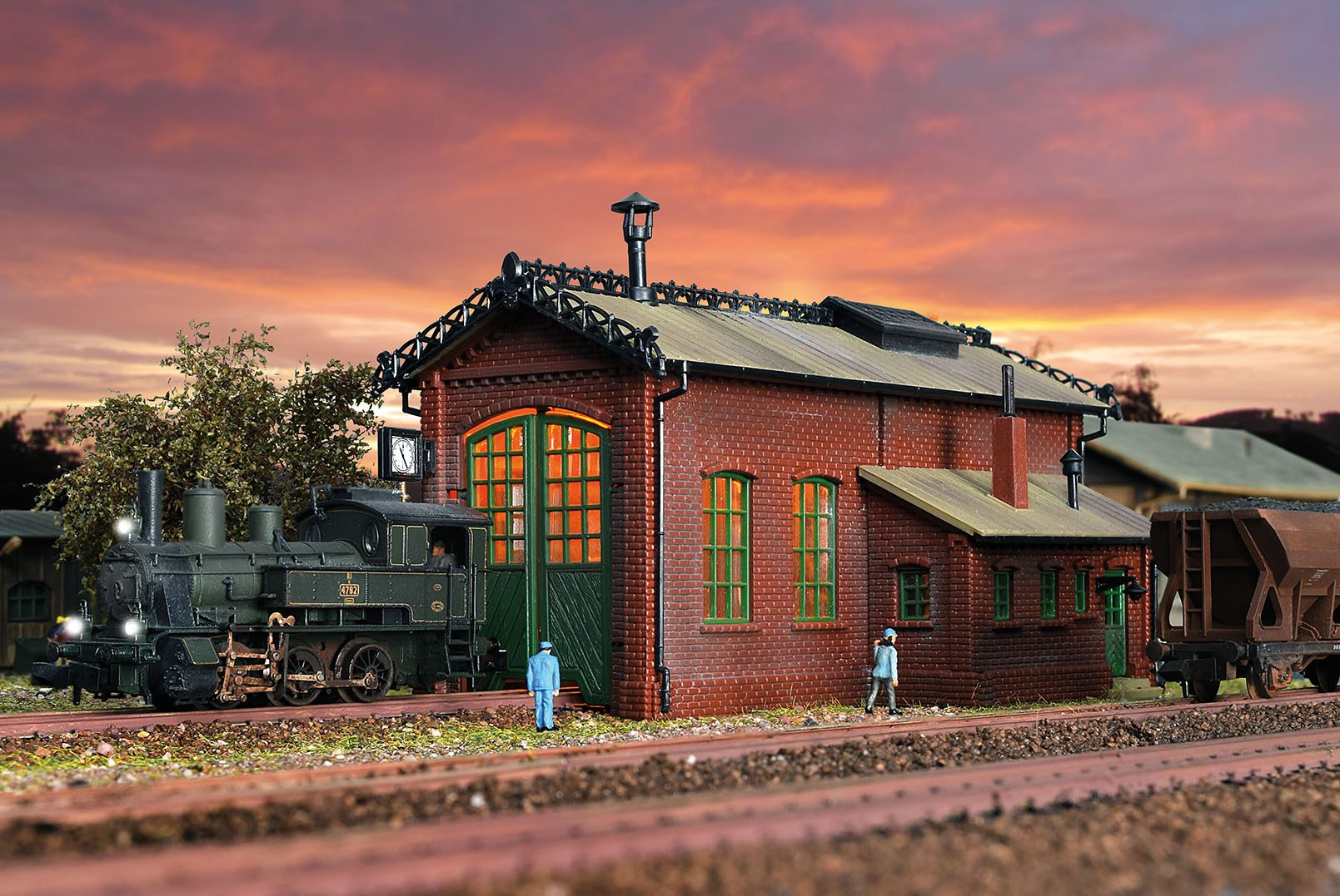 Vollmer Loco Shed, Single Track 47607